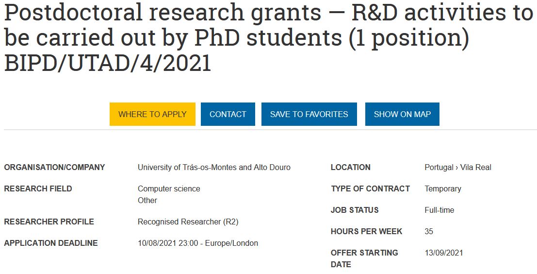 Job offer - Postdoctoral position in computer sciences